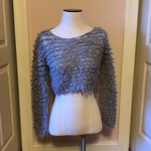 Vintage Cropped Statement Sweater